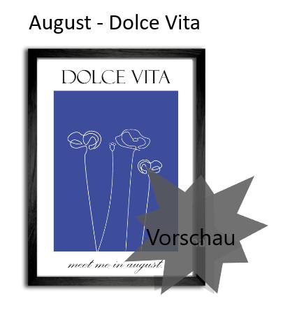 Monthly Print Art - Mai - August