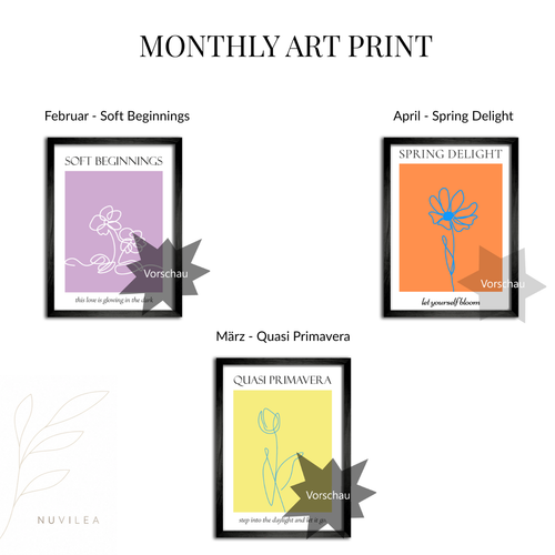 Monthly Print Art - Januar-April