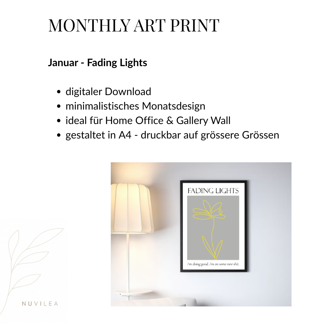 Monthly Print Art - Januar-April