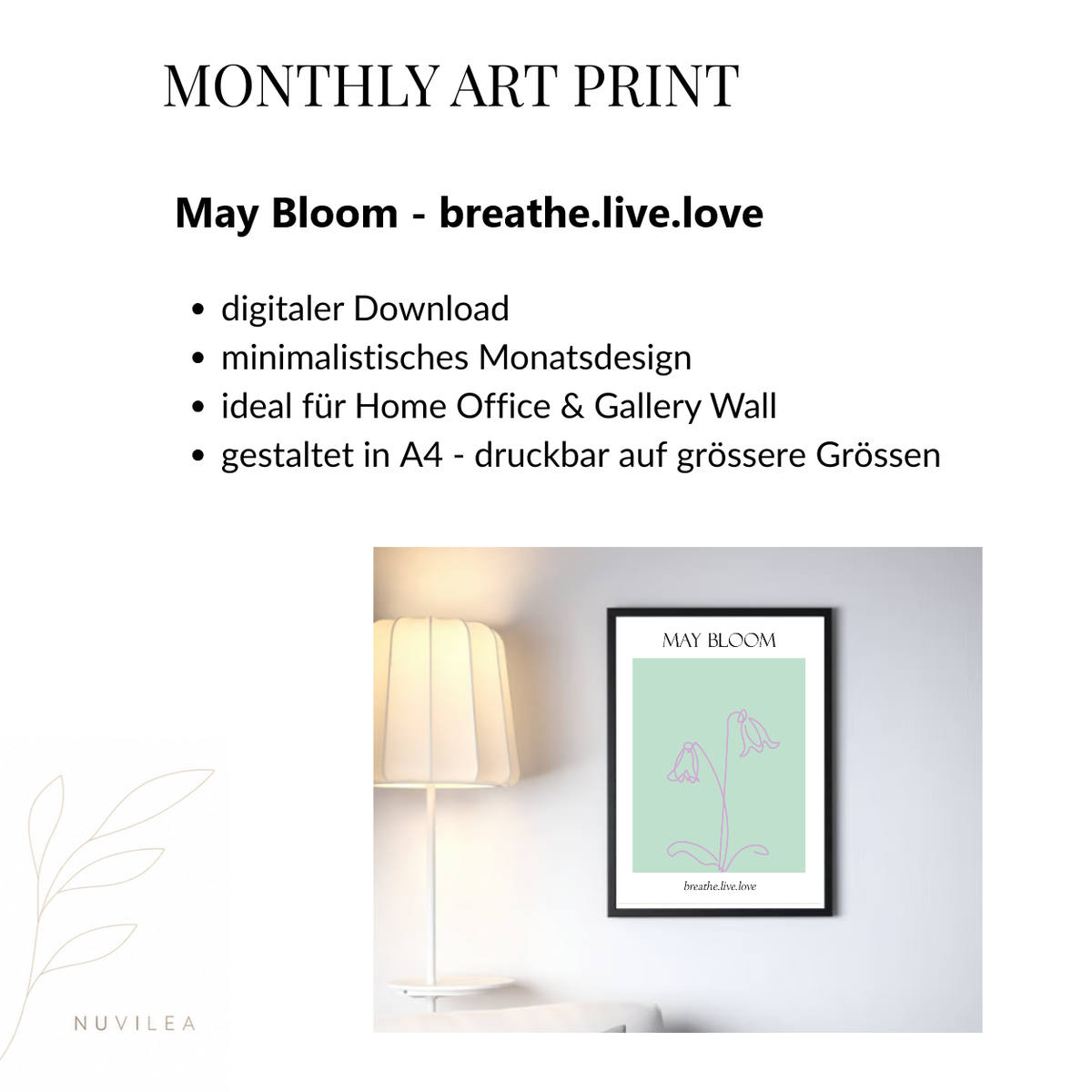 Monthly Print Art - Mai - August